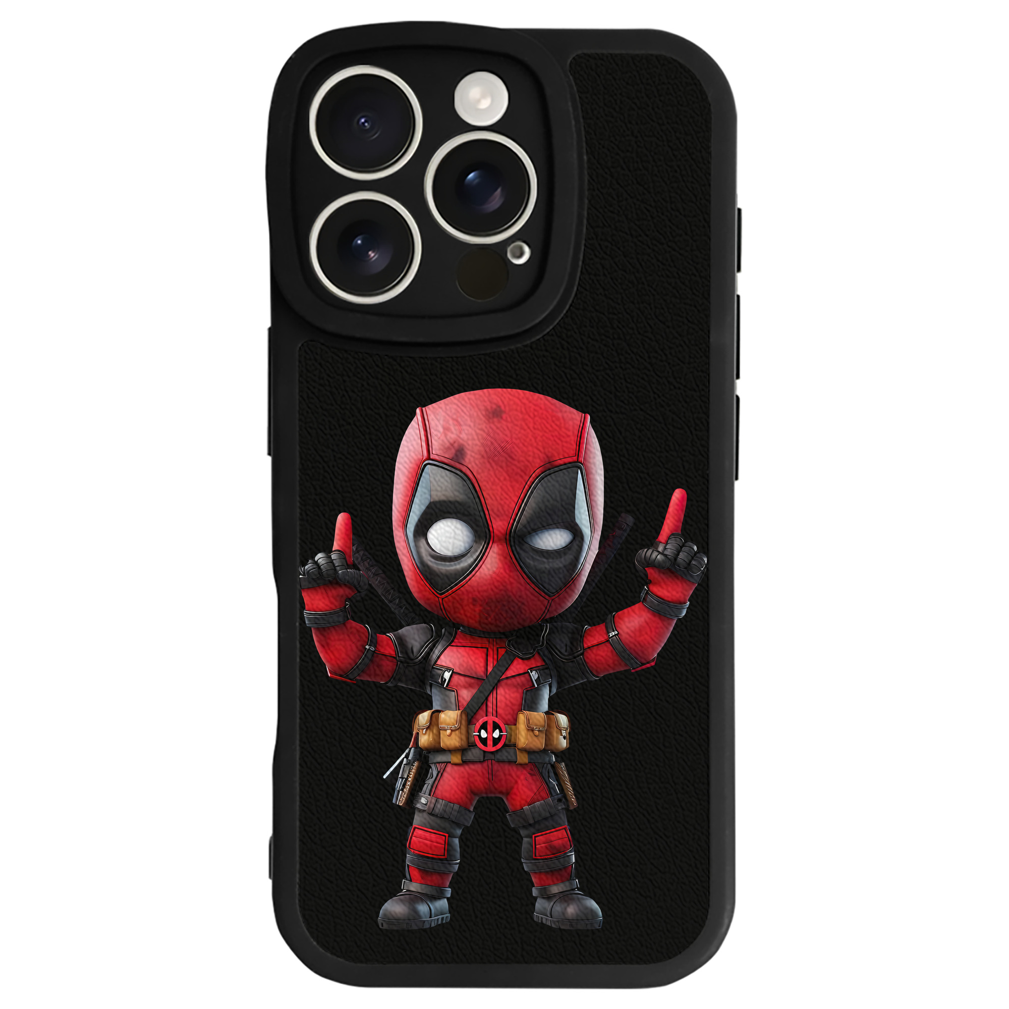 （画像用） Deadpool デッドプール 【iPhone 16シリーズ対応】シリコンスマホケース（レザー調） 材質：シリコン